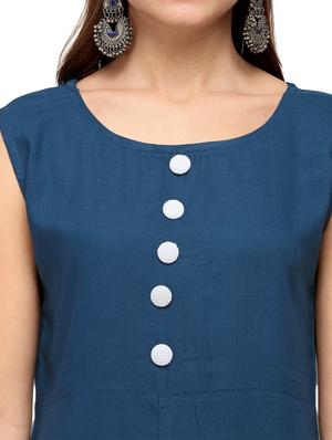 solid high slit kurta - 17522941 - Standard Image - 4
