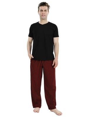 red checkered pyjama - 17522959 - Standard Image - 4