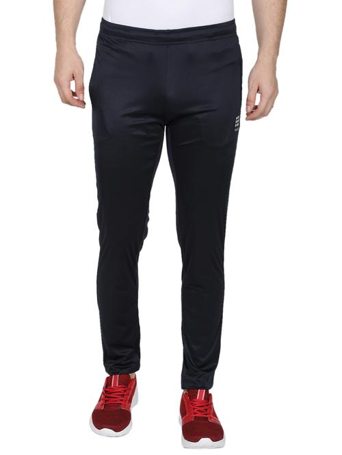 navy blue solid full length track pant - 17523050 - Standard Image - 1