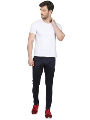 navy blue solid full length track pant - 17523050 - Standard Image - 4