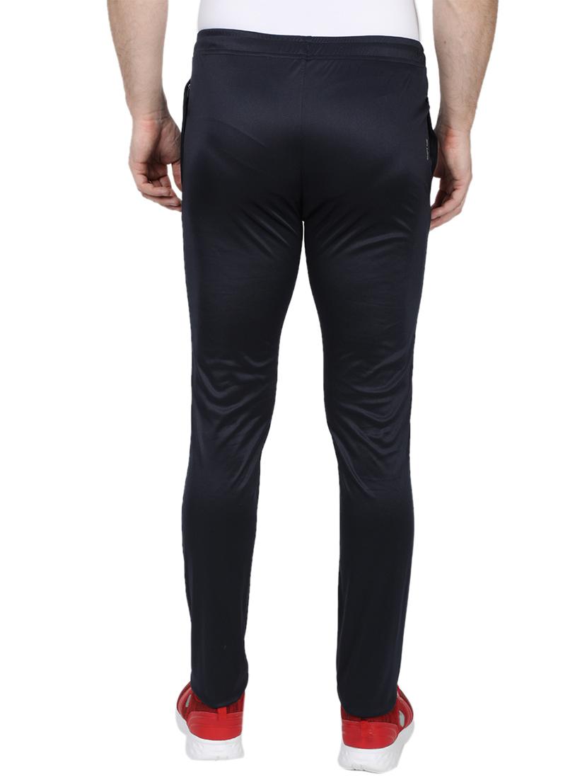 navy blue solid full length track pant - 17523050 - Zoom Image - 3