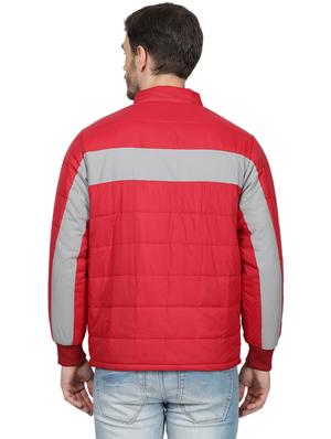 red color block quilted jacket - 17523056 - Standard Image - 3