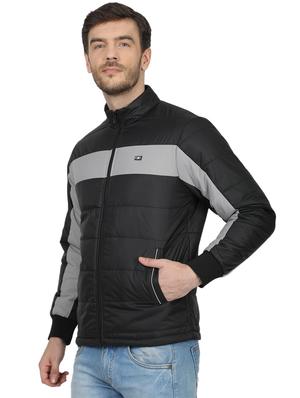 black color block quilted jacket - 17523058 - Standard Image - 2