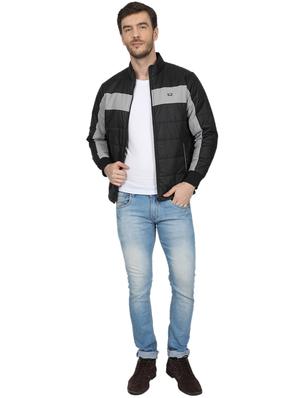 black color block quilted jacket - 17523058 - Standard Image - 4