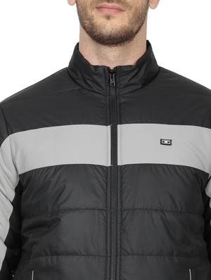 black color block quilted jacket - 17523058 - Standard Image - 5