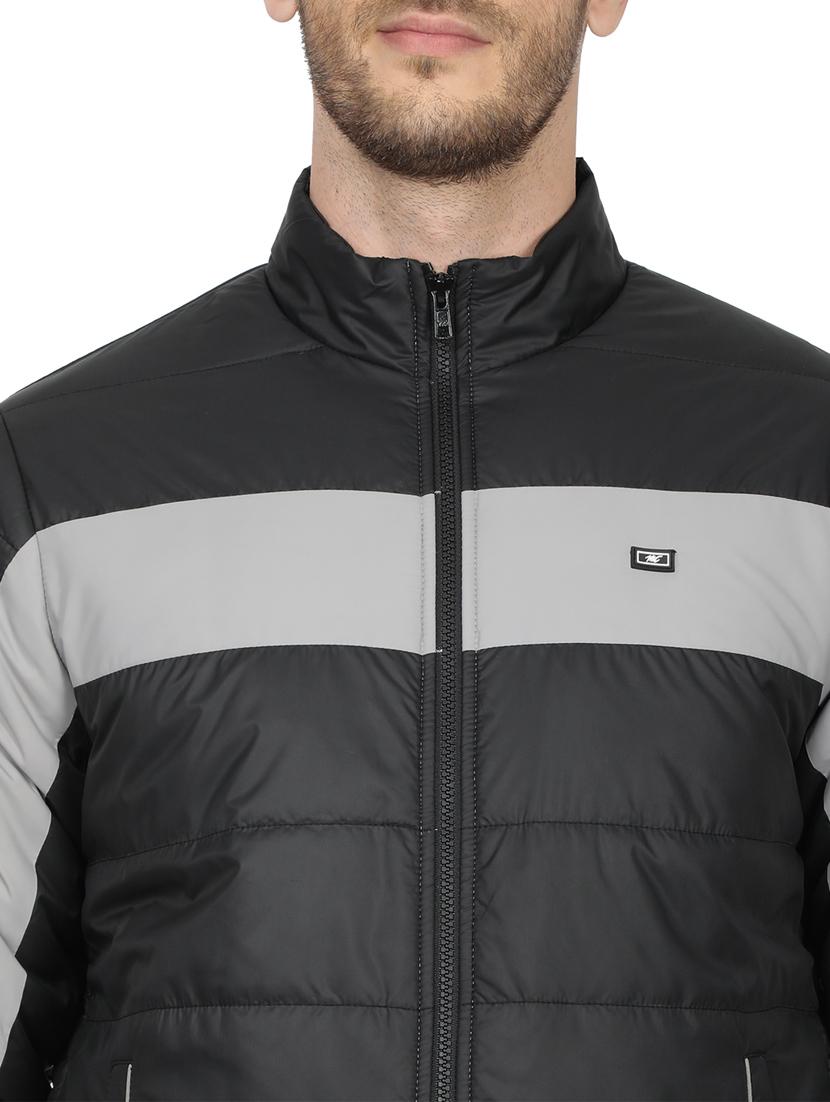 black color block quilted jacket - 17523058 - Zoom Image - 5