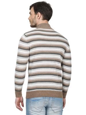 beige striped wool pullover - 17523080 - Standard Image - 3