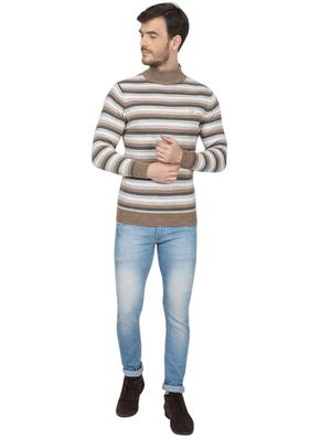 beige striped wool pullover - 17523080 - Standard Image - 4