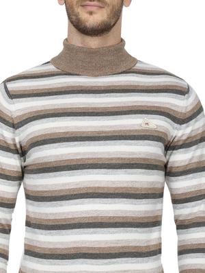 beige striped wool pullover - 17523080 - Standard Image - 5