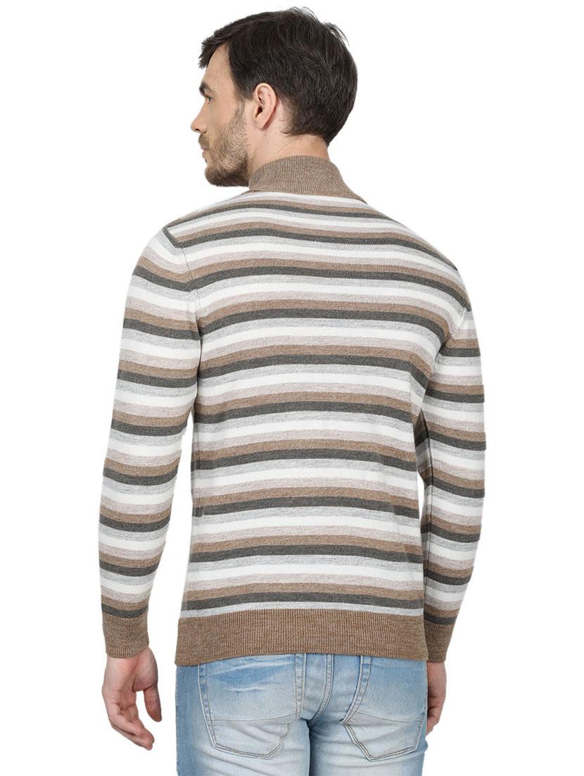 beige striped wool pullover - 17523080 - Zoom Image - 3