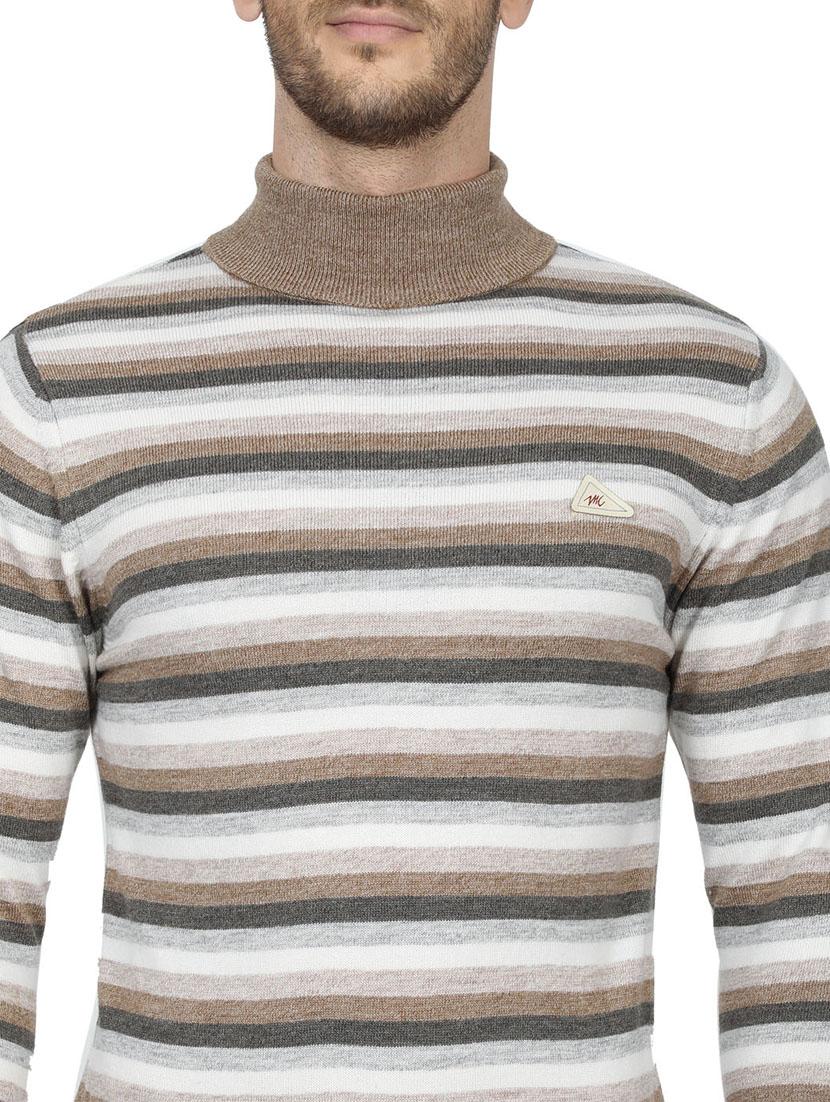 beige striped wool pullover - 17523080 - Zoom Image - 5