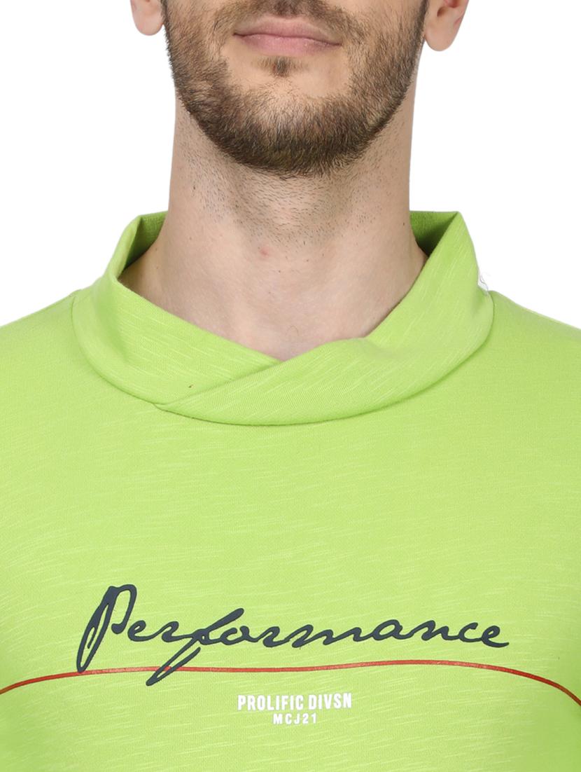green printed sweatshirt - 17523107 - Zoom Image - 5