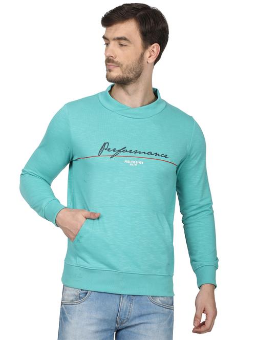blue printed sweatshirt - 17523112 - Standard Image - 1