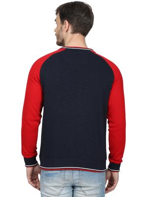 navy blue printed raglan sweatshirt - 17523113 - Standard Image - 3