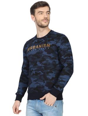 navy blue printed sweatshirt - 17523116 - Standard Image - 2