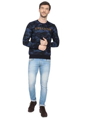 navy blue printed sweatshirt - 17523116 - Standard Image - 4