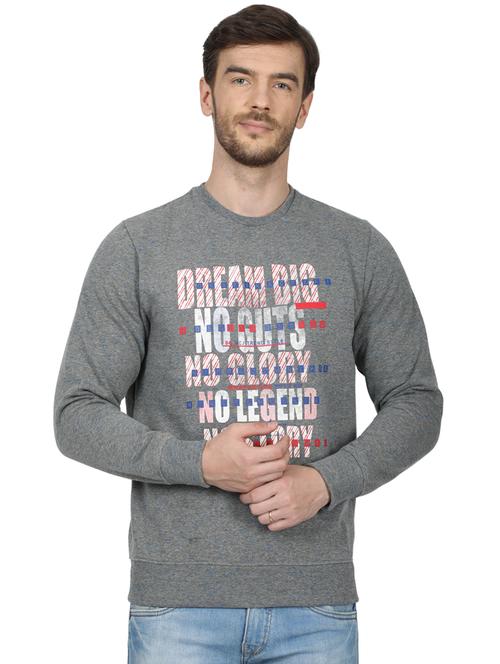 grey printed sweatshirt - 17523118 - Standard Image - 1
