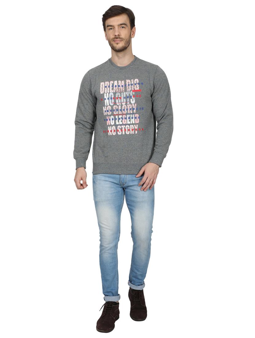 grey printed sweatshirt - 17523118 - Zoom Image - 4
