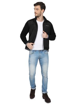 black solid casual jacket - 17523123 - Standard Image - 4