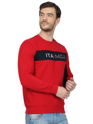 red printed cut & sew sweatshirt - 17523125 - Standard Image - 2