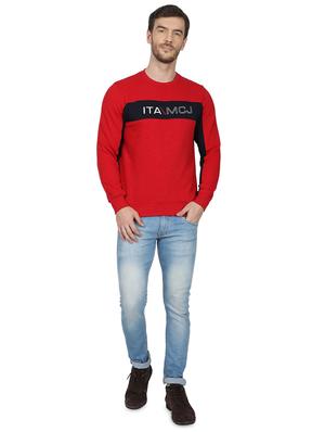 red printed cut & sew sweatshirt - 17523125 - Standard Image - 4