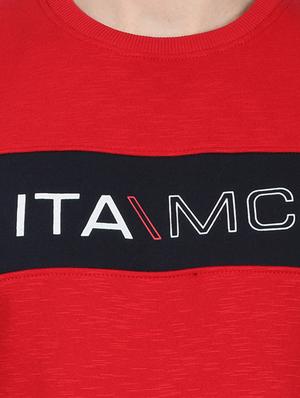red printed cut & sew sweatshirt - 17523125 - Standard Image - 5