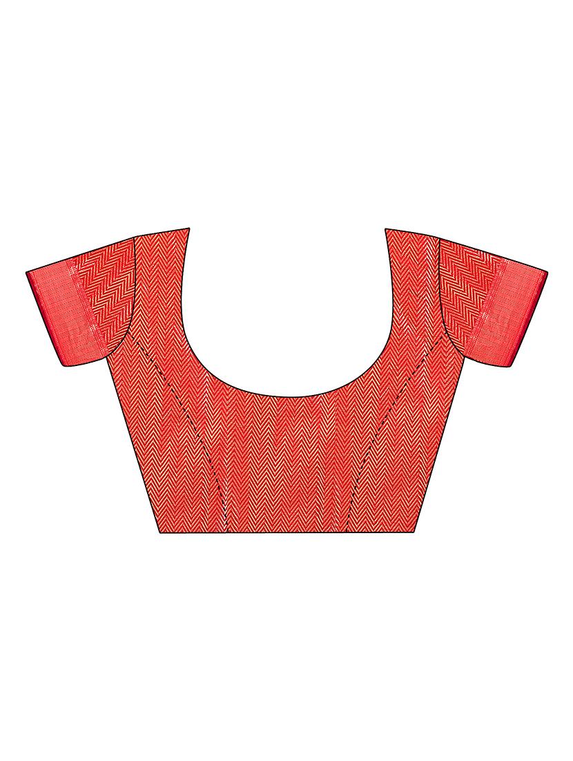geometrical kanjivaram saree with blouse - 17523138 - Zoom Image - 3