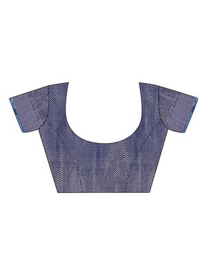 geometrical kanjivaram saree with blouse - 17523140 - Standard Image - 3