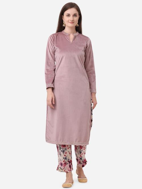 solid kurta pant set - 17523184 - Standard Image - 1