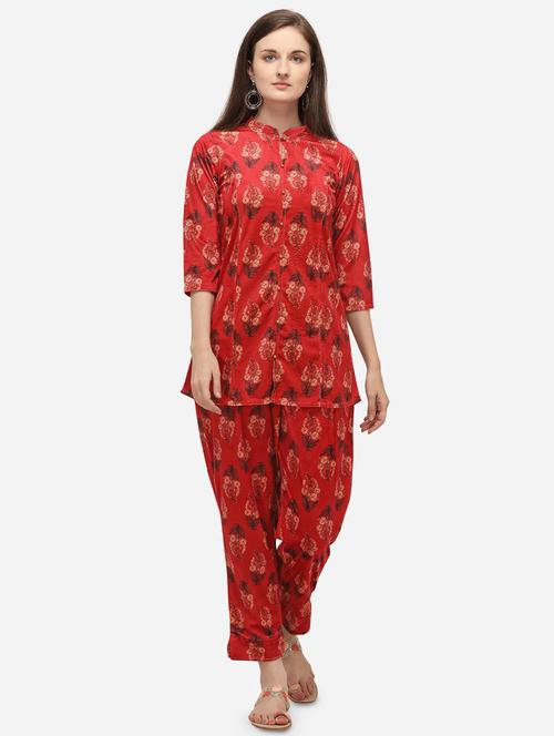 floral top pants set - 17523188 - Very Small Image - 1