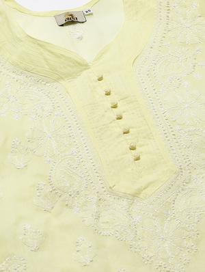chikankari kurta pant set - 17523189 - Standard Image - 4
