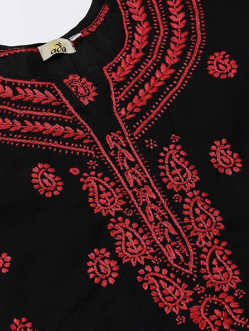 chikankari kurta pant set - 17523191 - Zoom Image - 4