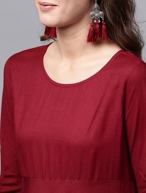 solid flared kurta - 17523292 - Standard Image - 5