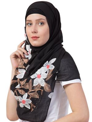 black cotton stole - 17523324 - Standard Image - 2