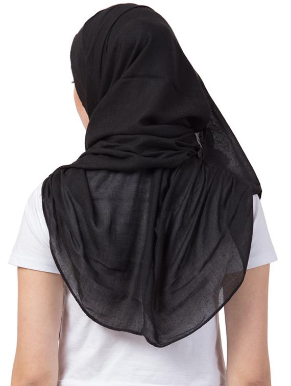 black cotton stole - 17523324 - Zoom Image - 3