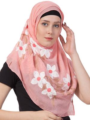 pink cotton stole - 17523326 - Standard Image - 3