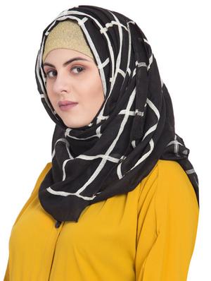 black cotton stole - 17523328 - Standard Image - 2