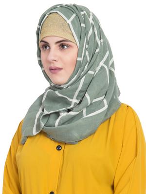 green cotton stole - 17523330 - Standard Image - 2