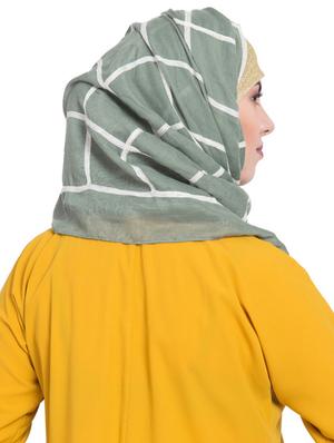 green cotton stole - 17523330 - Standard Image - 3