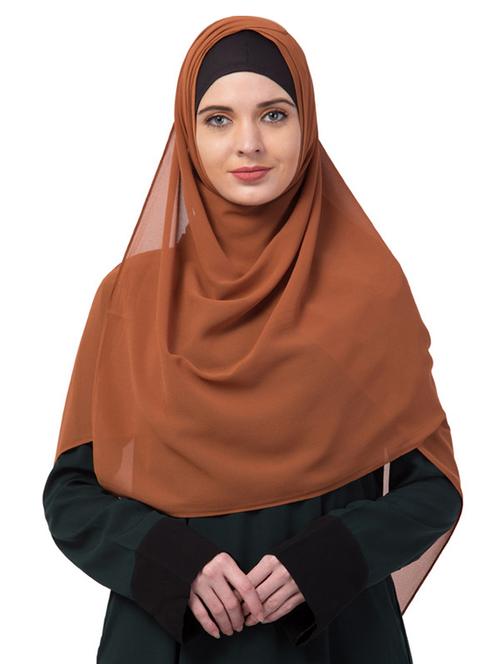 brown chiffon stole - 17523340 - Standard Image - 1