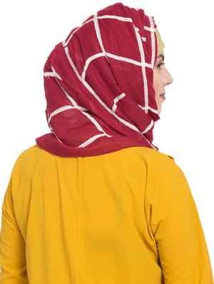 red cotton stole - 17523363 - Standard Image - 3