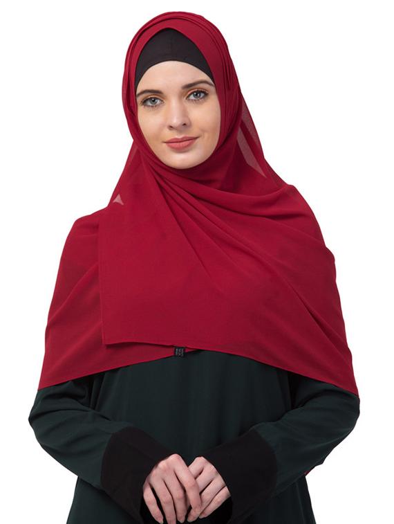 red chiffon stole - 17523366 - Zoom Image - 1