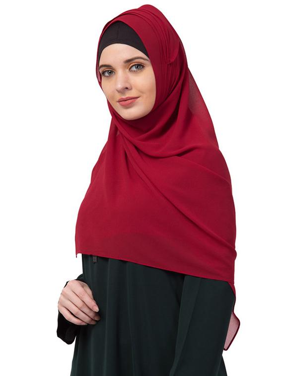 red chiffon stole - 17523366 - Zoom Image - 3
