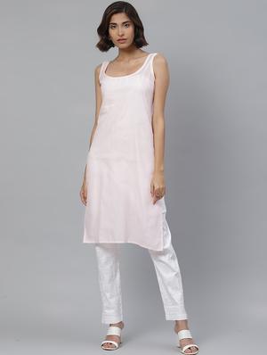 chikankari kurta pant set - 17523378 - Standard Image - 4