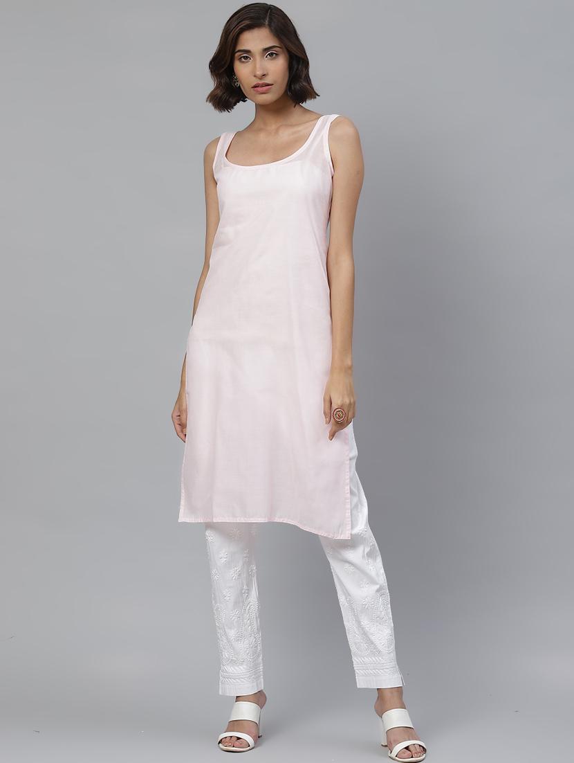 chikankari kurta pant set - 17523378 - Zoom Image - 4