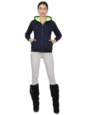 hooded neck melange sweatshirt - 17523561 - Standard Image - 4