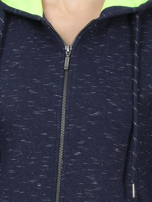 hooded neck melange sweatshirt - 17523561 - Standard Image - 5