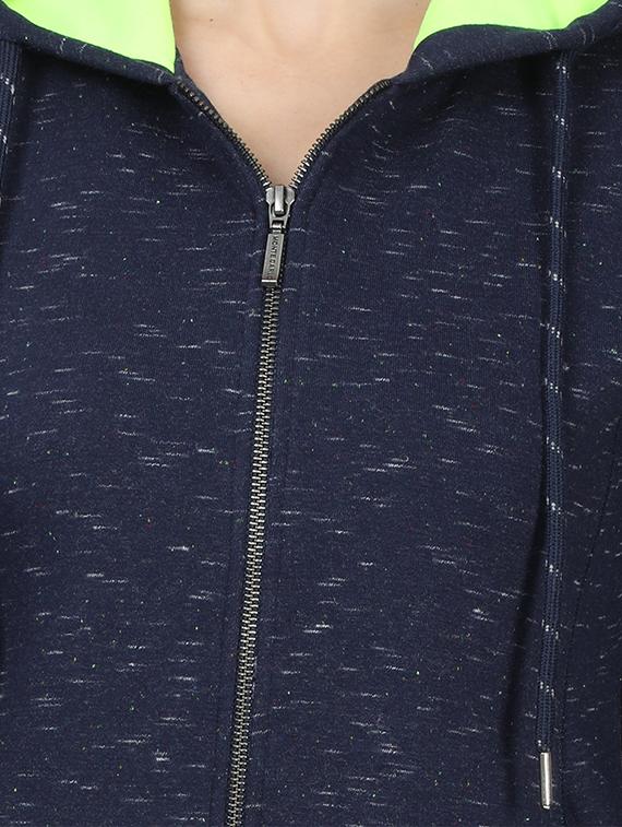 hooded neck melange sweatshirt - 17523561 - Zoom Image - 5