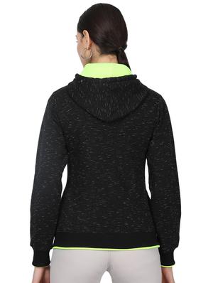 hooded neck melange sweatshirt - 17523562 - Standard Image - 3