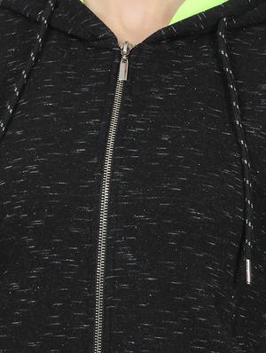 hooded neck melange sweatshirt - 17523562 - Standard Image - 5